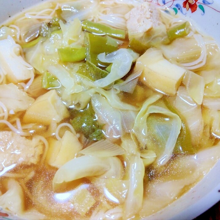 野菜たっぷり♡旨みたっぷり温麺